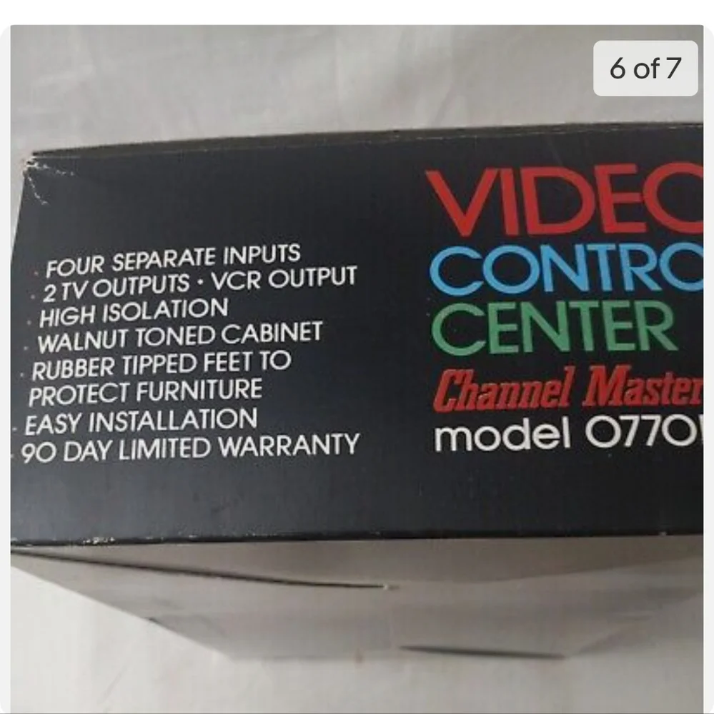 channel master video control center model 0770B remote main TV VCR used vintage